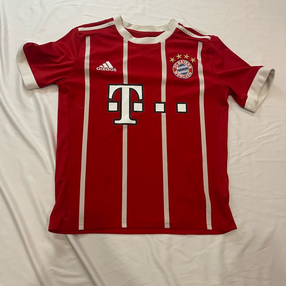 adidas Red & White Bayern Munich Kids Soccer Jersey